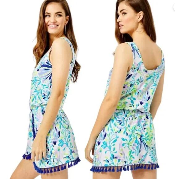 LILLY PULITZER‎ Jarrett Romper Resort White Shell Beach - Picture 1 of 6